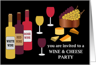 Cheese and Wine Party Invitation card