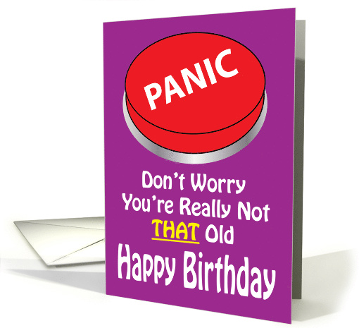 Panic Button Happy Birthday card (1423204)