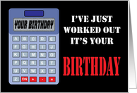Calculator Birthday card
