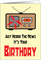 Retro Radio Birthday card
