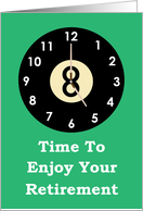 Pool 8 Ball Clock Retirement card