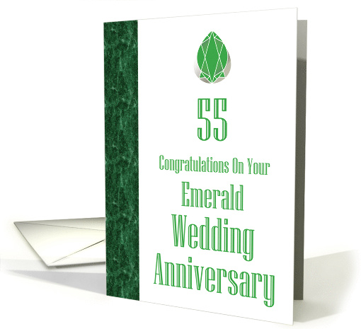 Congratulations On Your Emerald Wedding Anniversary card (1429480)