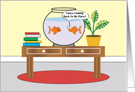 Fish Bowl Back To My Place Humour Birthday card