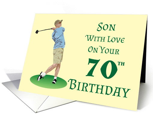 Son Golf 70th Birthday. card (1431936)