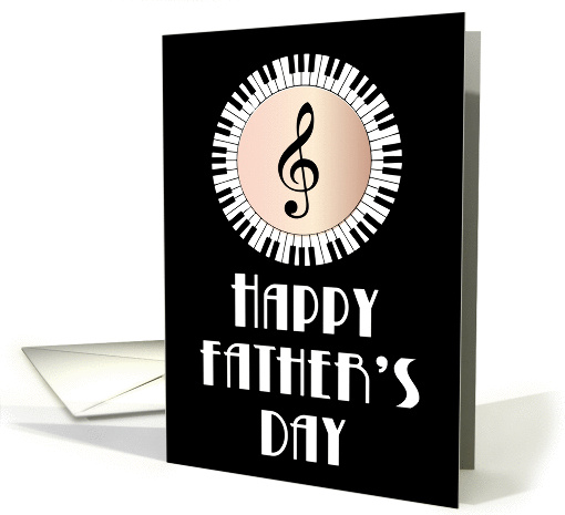 Piano Key Music Father's Day card (1433940)