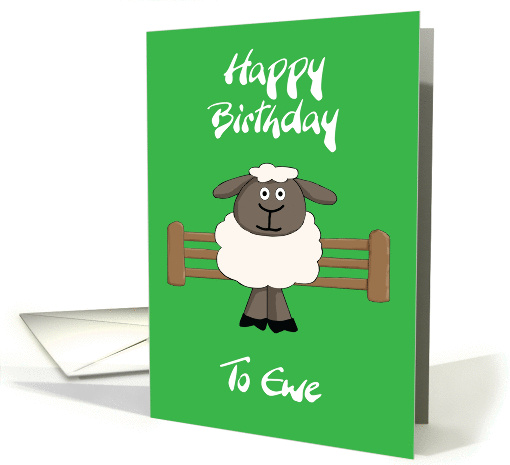 Ewe Sheep Happy Birthday card (1437752)