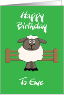 Ewe Sheep Happy Birthday card