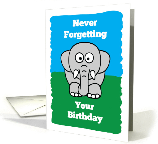 Remembering Elephant Birthday card (1446032)
