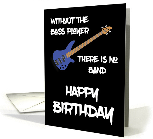 Bass Guitar Happy Birthday card (1452146)