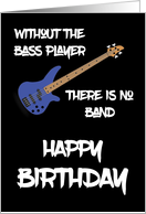 Bass Guitar Happy Birthday card