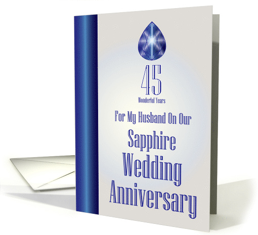 Husband On Our Sapphire Wedding Anniversary card (1454944)