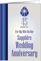Wife On Our Sapphire Wedding Anniversary card