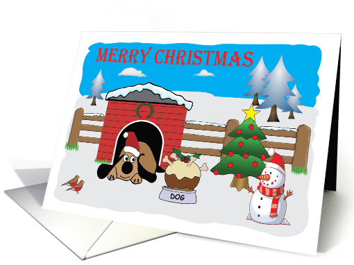 Dog With Xmas Bone Pudding Merry Christmas card (1457288)