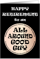 All Around Good Guy Retirement card
