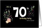 Birthday Invitation for 70th - Surprise Party - Confetti card