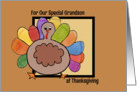 For Our Special Grandson - Thanksgiving - Turkey card