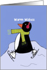 Penguin - Warm Wishes - Happy Holidays - Cool Season card