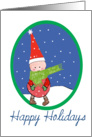 Happy Holidays - Christmas Elf card