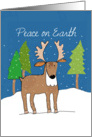 Peace on Earth - Deer - Christmas card