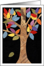 Tree with Colored Leaves - Blank Notecard card