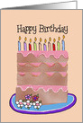 Happy Birthday - Cake with Candles card