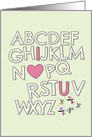I Love You - Alphabet - Dragonflies card