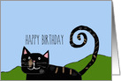 Happy Birthday - Black Cat card