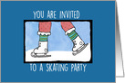 Invitation - Skating Party - Ice Skates card