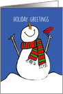 Snowman - Holiday Greetings card