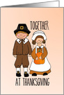 Thanksgiving - Pilgrims - Together card