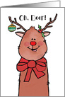 Reindeer - Oh, Deer! - Christmas card