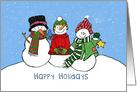 Happy Holidays Snowmen card