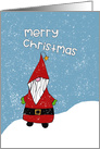 Santa Gnome Merry Christmas card