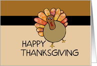 For anyone on Thanksgiving - whimsical Turkey art card