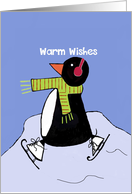 Penguin - Warm Wishes - Happy Holidays - Cool Season card