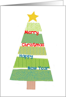 Merry Christmas - Happy New Year - Christmas Tree card