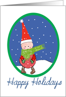 Happy Holidays - Christmas Elf card