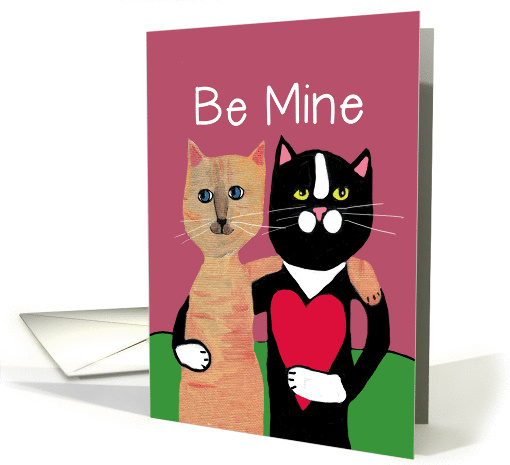 Be Mine - Valentine Cats - Cat Lovers card (1460616)