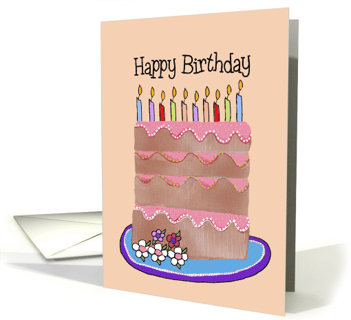 Happy Birthday - Cake with Candles card (1466806)