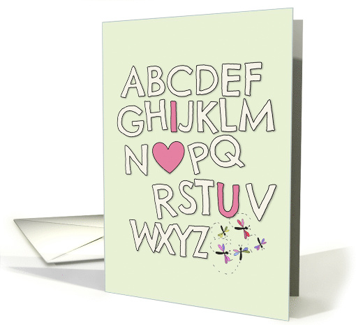 I Love You - Alphabet - Dragonflies card (1469310)