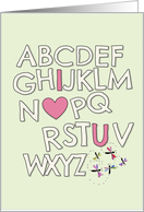 I Love You - Alphabet - Dragonflies card