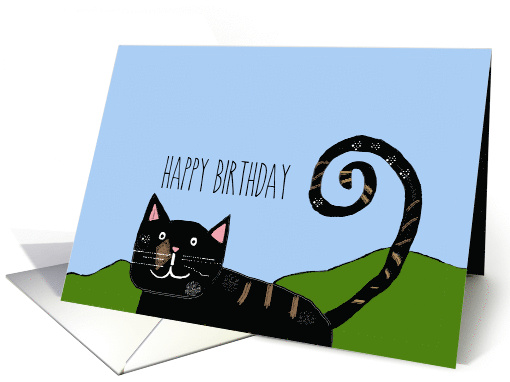 Happy Birthday - Black Cat card (1492610)