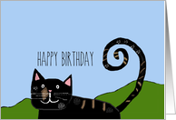 Happy Birthday - Black Cat card