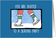 Invitation - Skating Party - Ice Skates card