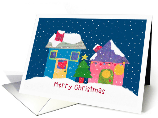 Merry Christimas - Christmas Houses - Winter Scene card (1506320)