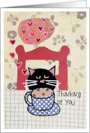 Thinking of You - Coffee Cat card