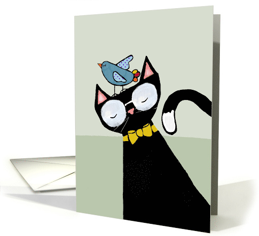 Friendship - Cat & Bird card (1564448)