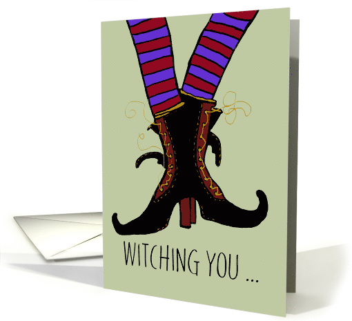 Witch Boots on Halloween card (1584912)