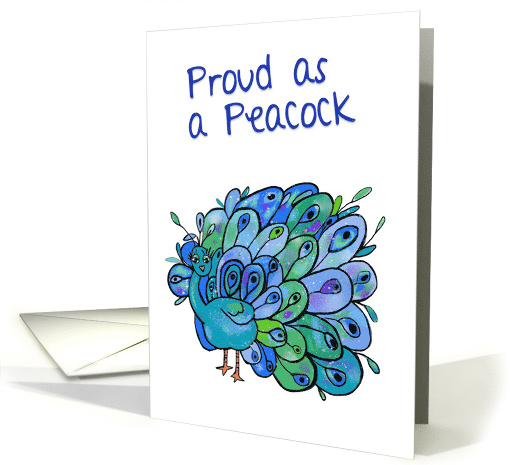 Proud as a Peacock Congratulations card (1592696)
