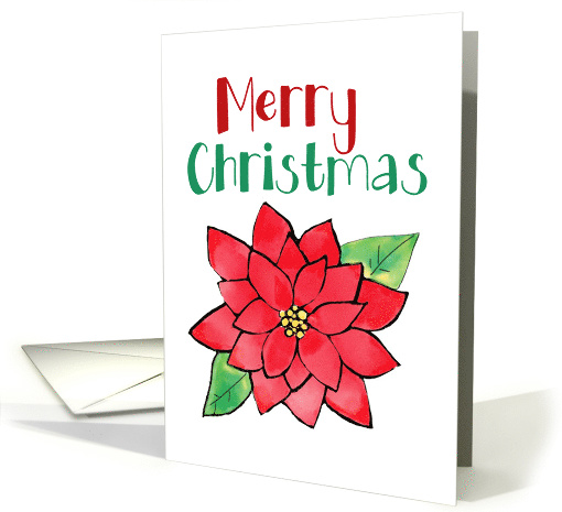 Poinsettia Merry Christmas card (1592700)